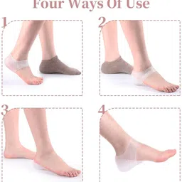 sketware Invisible Height Increase Silicone Insole Heel Lift Insole Invisible Foot Heel Support image 4