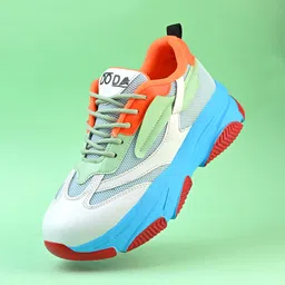 doda Colorblock Flat Sneakers with Ultra Soft Cushion Lace-Up All-Day Comfort Shoes| Running Shoes For Women-picture-25