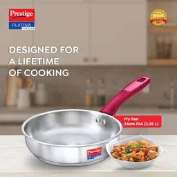 prestige Platine Popular Fry Pan 24 cm diameter 2.25 L capacity image 2