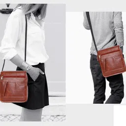 spotic Tan Men Sling Bag - Medium SPT-MEN-SLING-BAG-044-TAN image 3