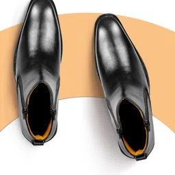 bxxy Men's Office Wear Formal Zipper Slip-on Brown Ankel Boots Boots For Men image 3