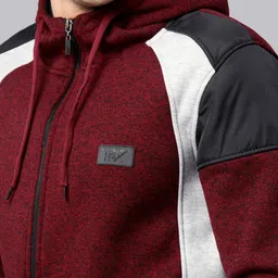 hrx by hrithik roshan Men Full Sleeve Color Block Hooded Sweatshirt image 2