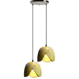 radhika dahlan Stacy Yellow Terracotta Cluster Hanging Light image 3