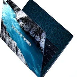 Techfit Full Body Laptop Skin Sticker For 14 to 15.6 inch Laptop - Just Go With the Flow Self Adhesive Stretched Vinyl Laptop Decal 15.6-picture-26