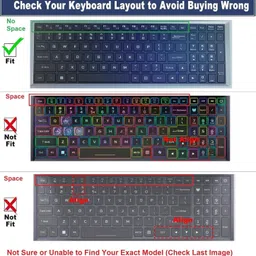 Saco Laptop Keyboard Skin for ALG AL15G-53 (2025) 15.6 Inch Gaming Laptop Keyboard Skin image 3