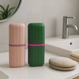 ToothbrushHolder Case Anti-Slip (Pack of 2) Plastic Toothbrush Case-image-39