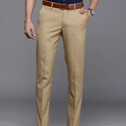 Men Slim Fit Brown Viscose Rayon Trousers-image-7