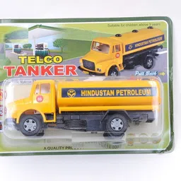 zokato Made Small Size Hindustan Petrol Tanker Toy Truck With Pull Back image 4