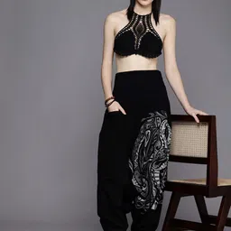 the veshti company Printed Cotton Women Harem Pants image 4