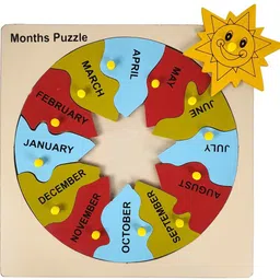 shalafi Month's Name Puzzle learn the Names of Months in a year Learning Toys Boards-picture-16