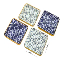 august collectives Blue Iron ikat (Set of 4) Coasters image 5
