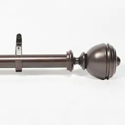 Brown Iron Set Of 2 Curtain Rods (36-66 Inches) With Bracket By Deco Window image 5