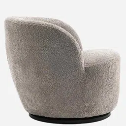 casacraft from pepperfry Nikoli Boucle Barrel Chair In Grey Chair image 5