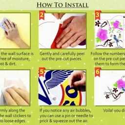 artisian inkwork Wall Sticker Panda Under Bamboo Tree for Home Décor | Animal Wall Stickers image 4