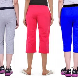 feelblue Solid Women Three Fourths image 2