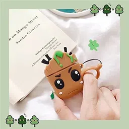 YSTIFYRA Soft Silicone Protective Case 3D Design Shockproof Case Cover with Anti-Lost Metal Keyring Compatible for Apple AirPods Pro Charging Case (Groot) image 4