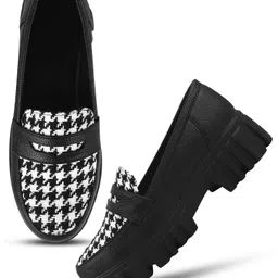 froh feet Women's Loafer Textured Loafers Woven Design Loafers For Women image 5