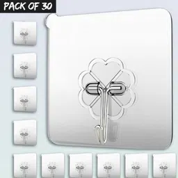 vaynnx Crystal Clear Wall Hooks (Pack of 30pcs) · Wall Mount Hook 30-picture-11
