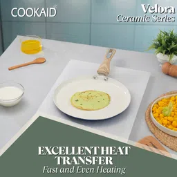 cookaid Velora Series Ceramic Non Stick Dosa Tawa 28 cm Tawa 28 cm diameter image 4