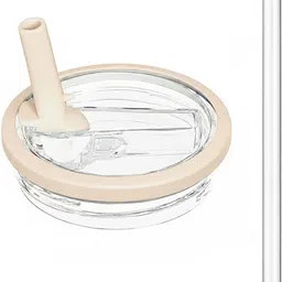 house of quirk Replacement Tumbler Lid with Straw (Oat, 1 Lid + Straw)-Tumbler Not Included 3.93 inch Lid, Pack of 1-picture-35