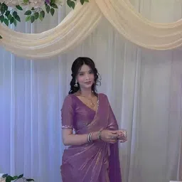 prisha Self Design Bollywood Organza Saree image 5