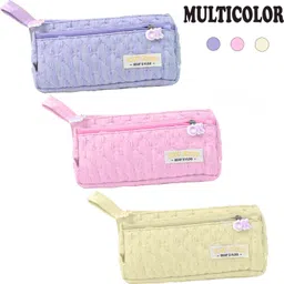 mapperz 2 Layer Soft Pencil Pouch School Stationery Large Pencil Case Makeup Pouch Art Polyester Pencil Box-picture-24