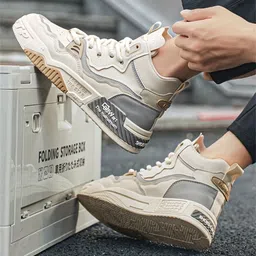 zixer Men's Premium Pastel Pops Stylish Ankle Casual Shoes For Men Sneakers For Men High Tops For Men image 5