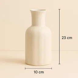 globally indian Nordic Style Matte Cream Ceramic Decorative Vase Ceramic Vase image 3