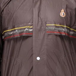 orange Solid Men Raincoat image 4