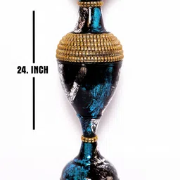 procyon Decorative Flower Vase | Handcrafted Flower Pot Golden Floral Design Iron Vase image 2