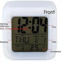 bbd Digital Glowing Multicolor Alarm Clock image 3
