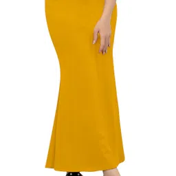KERMIT FishCut_Mustard_L_Saree Shapewear shapewear petticoat For saree Lycra Blend Petticoat-picture-23