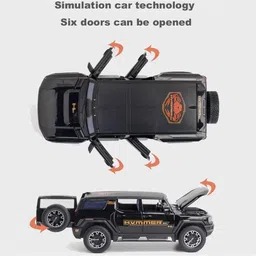 just craft 1:24 Scale HUMMER EV Diecast Models Alloy Diecast Toy Car Model pullback image 5