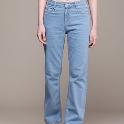 roadster Women Straight Fit High Rise Blue Jeans-picture-15