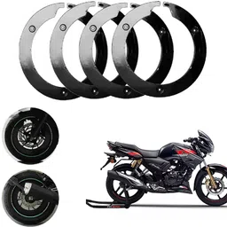 sunriders Bike Wheel Cover 17 Inch For Tvs Apache Rtr 180 Black Setof 4 Pc Wheel Cover For NA NA-picture-22