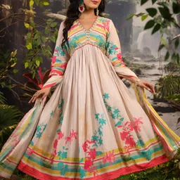 aaraas Women Pure Cotton Kurta Pant Dupatta Set image 5