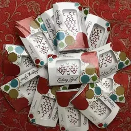 qubix Chand Bindis Marathi combo pack of 8 flaps Maroon For Head Red Bindis-picture-18