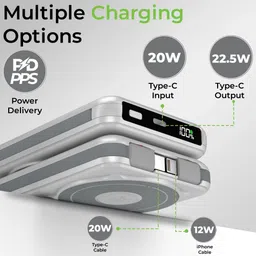 ultraprolink 10000 mAh 22.5 W Wired & Wireless With MagSafe Compact Pocket Size Power Bank image 3