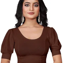 chandan tex fab Round Neck Women Blouse-picture-24