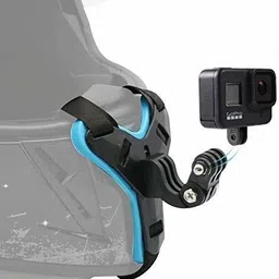 FAVOURITE RIDERS Helmet Strap Mount Front Chin Mount for GoPro for All (Black & Blue) Strap image 4