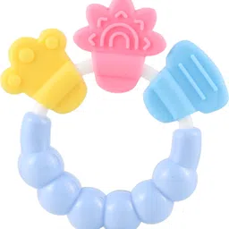 bubblino JingleJoy Teether – Rattle + Teether Combo Toy for Babies (3M+) Colorful & Safe Teether image 2