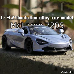 ukaxa 132 Diecast Maclaren 720s Metal Pull Back Die-Cast Car Pullback with Sound Light image 5