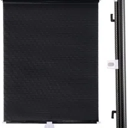 Portable Window Roller Curtain | Sunshade Blind for Home, Office & Car Curtain Fabric-image-2