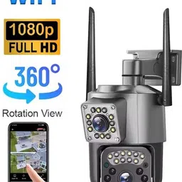 Cxoen Smart 1080p WiFi PTZ CCTV Camera Dual Lens with Motion Detection Security Camera image 1