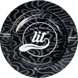 lit Black Glossy Ash Tray For Smoking, Home ,Office Black Stainless Steel Ashtray-picture-11