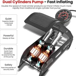 drasert 160 psi Tyre Air Pump for Car & Bike image 4