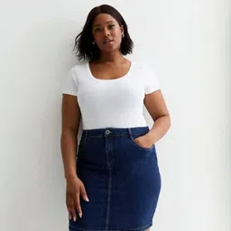 tripursundari fashion Women Solid Straight Dark Blue Skirt-picture-18