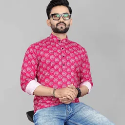 varidashi Men Printed Cotton Blend A-line Kurta-picture-10