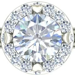 avsar AVR867WB 14kt Cubic Zirconia White Gold ring image 4