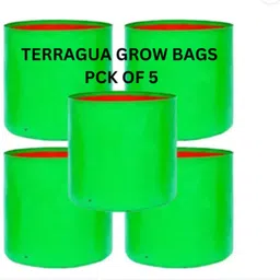 terragua Terrace gardening grow bag Flower Plants Pots 9*9 (Pack of 05) Grow Bag Grow Bag-picture-25